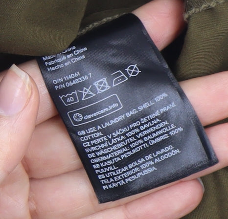 H&M Women's Green Cargo Skirt Size 12, Cotton Canvas