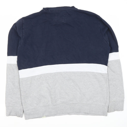 Pull&Bear Men's Sweatshirt Blue Grey L Pullover
