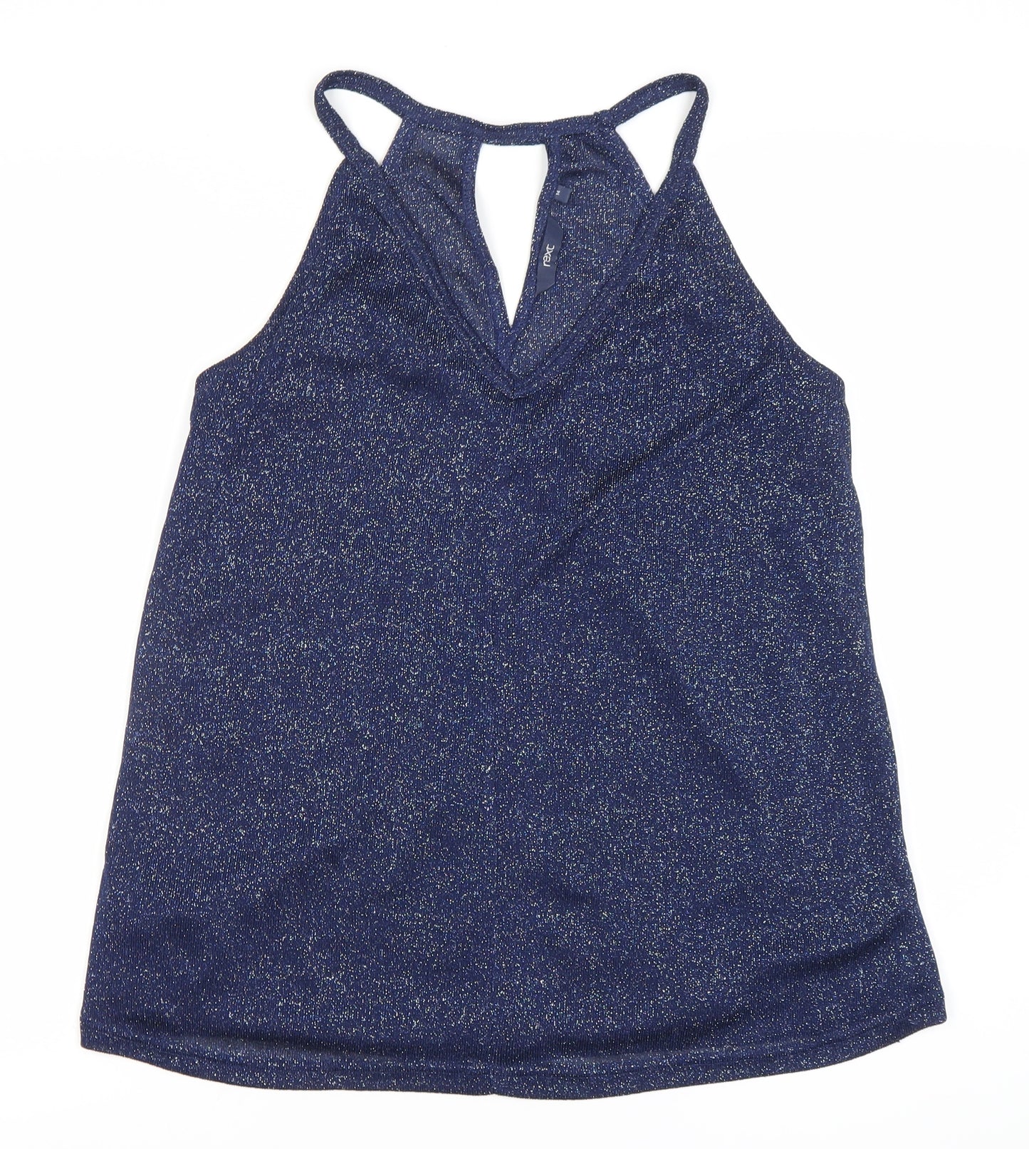 Next Women's Blue Glitter Tank Top Size 14