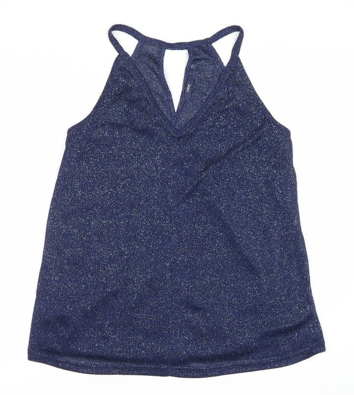 Next Women's Blue Glitter Tank Top Size 14