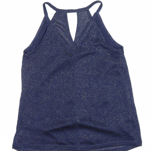 Next Women's Blue Glitter Tank Top Size 14