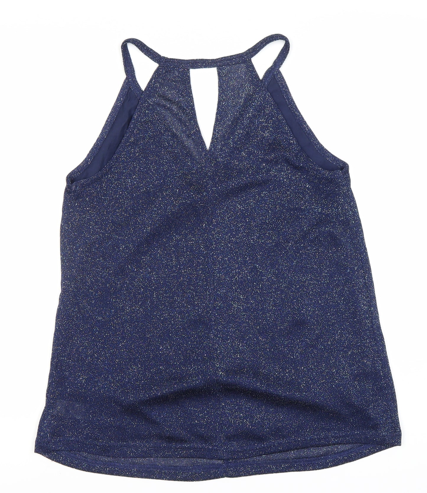 Next Women's Blue Glitter Tank Top Size 14