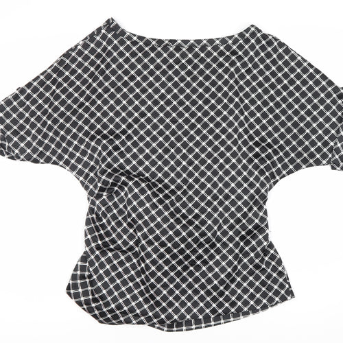 New York & Company Women's Black Geometric Blouse, M