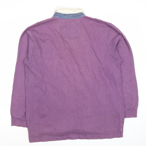 Spalding & Company Men's Purple Long Sleeve Polo