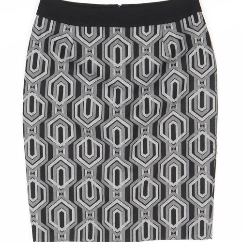 Linea Women's Black Geometric Pencil Skirt - Size 12
