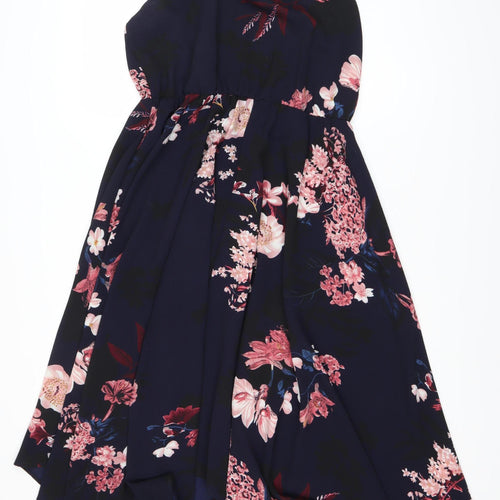 XZ Women’s Blue Floral Midi A-Line Dress XL