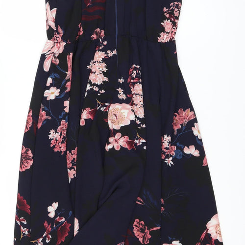 XZ Women’s Blue Floral Midi A-Line Dress XL