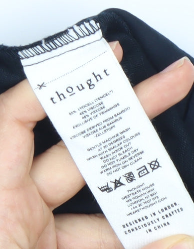 Thought Black Women's Trousers Size 12, Elastic Waist, New