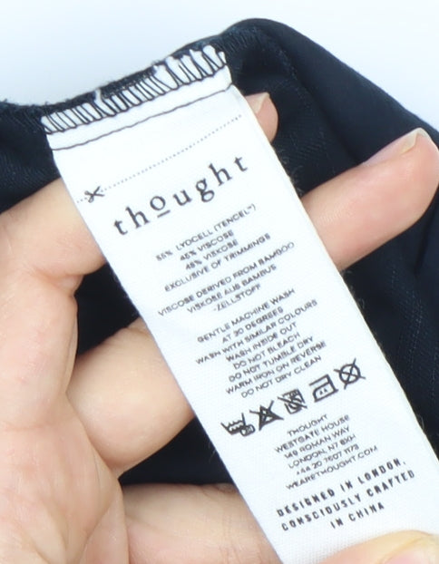 Thought Black Women's Trousers Size 12, Elastic Waist, New