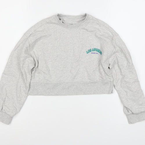 John Lewis Girls Grey Los Angeles Pullover Sweatshirt 7-8Y