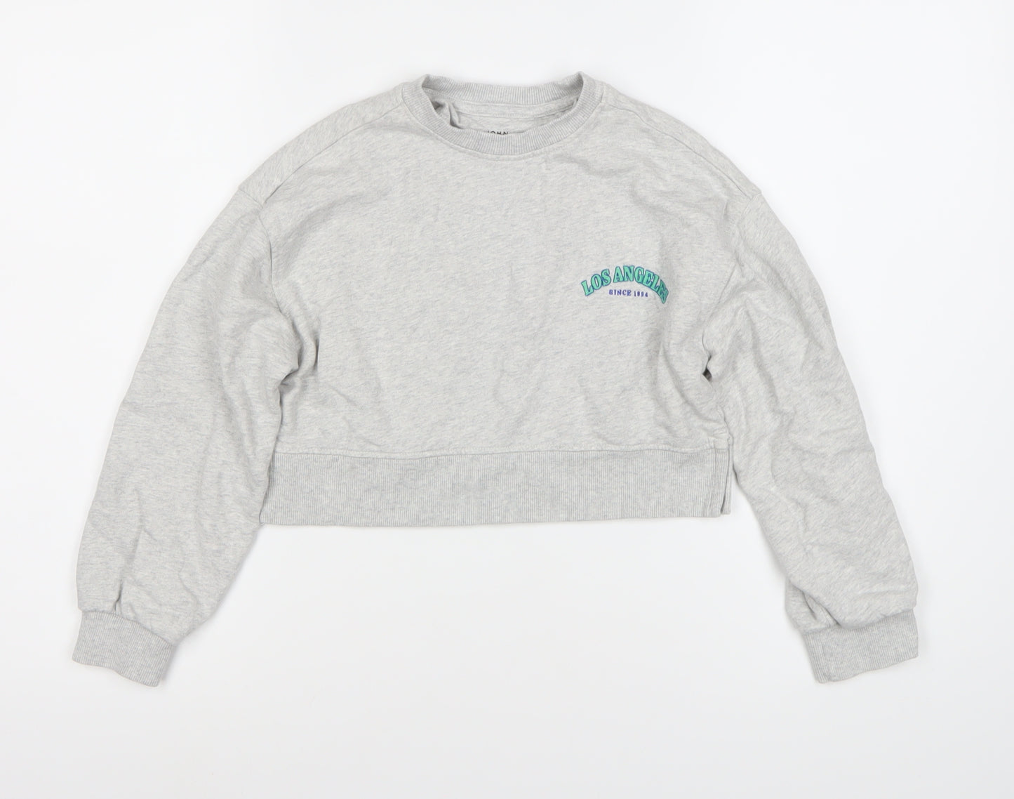 John Lewis Girls Grey Los Angeles Pullover Sweatshirt 7-8Y