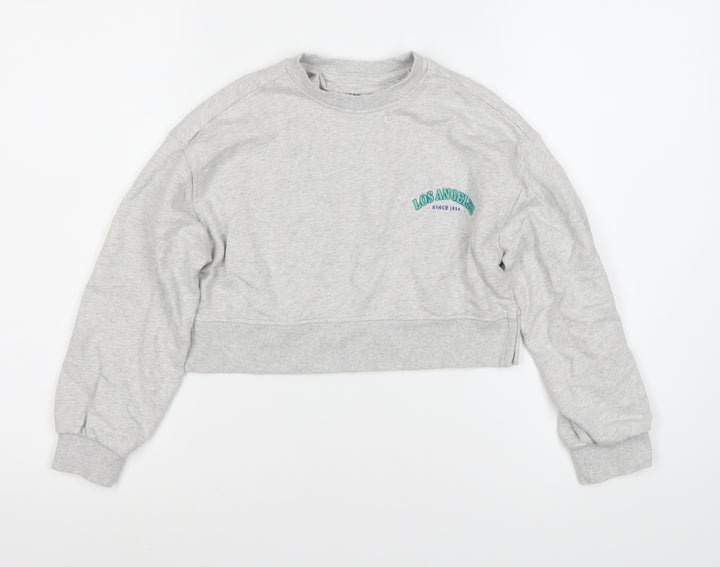 John Lewis Girls Grey Los Angeles Pullover Sweatshirt 7-8Y