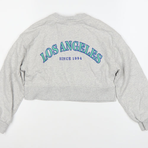 John Lewis Girls Grey Los Angeles Pullover Sweatshirt 7-8Y
