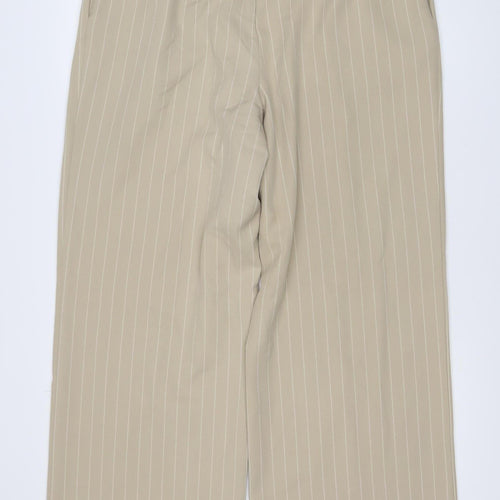 ASOS Women’s Beige Wide-Leg Striped Trousers UK 16