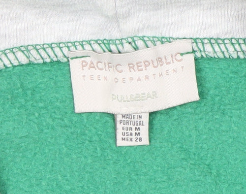 Pull&Bear Teen Green Hoodie, Medium, College Style