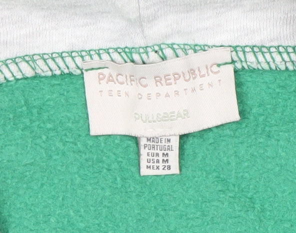 Pull&Bear Teen Green Hoodie, Medium, College Style