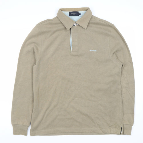 Bosideng Men's Beige Long Sleeve Polo M