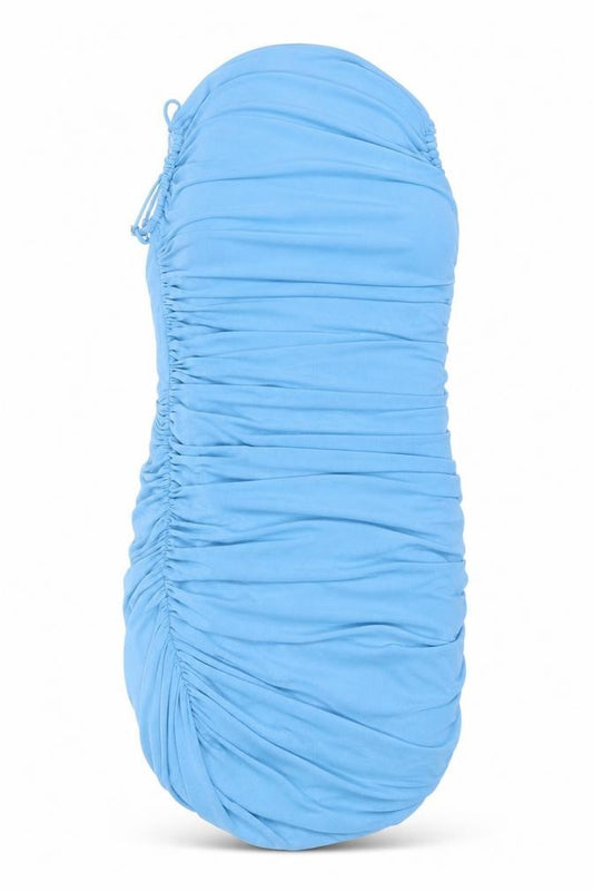 Front view of Oh Polly Women’s Blue Jersey Dress, size UK 8