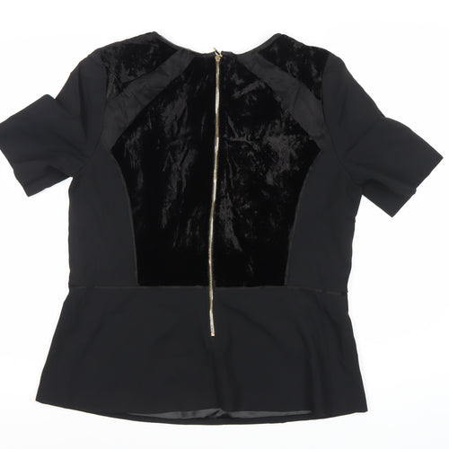 Marks and Spencer Black Women's Short Sleeve Top, Size 16