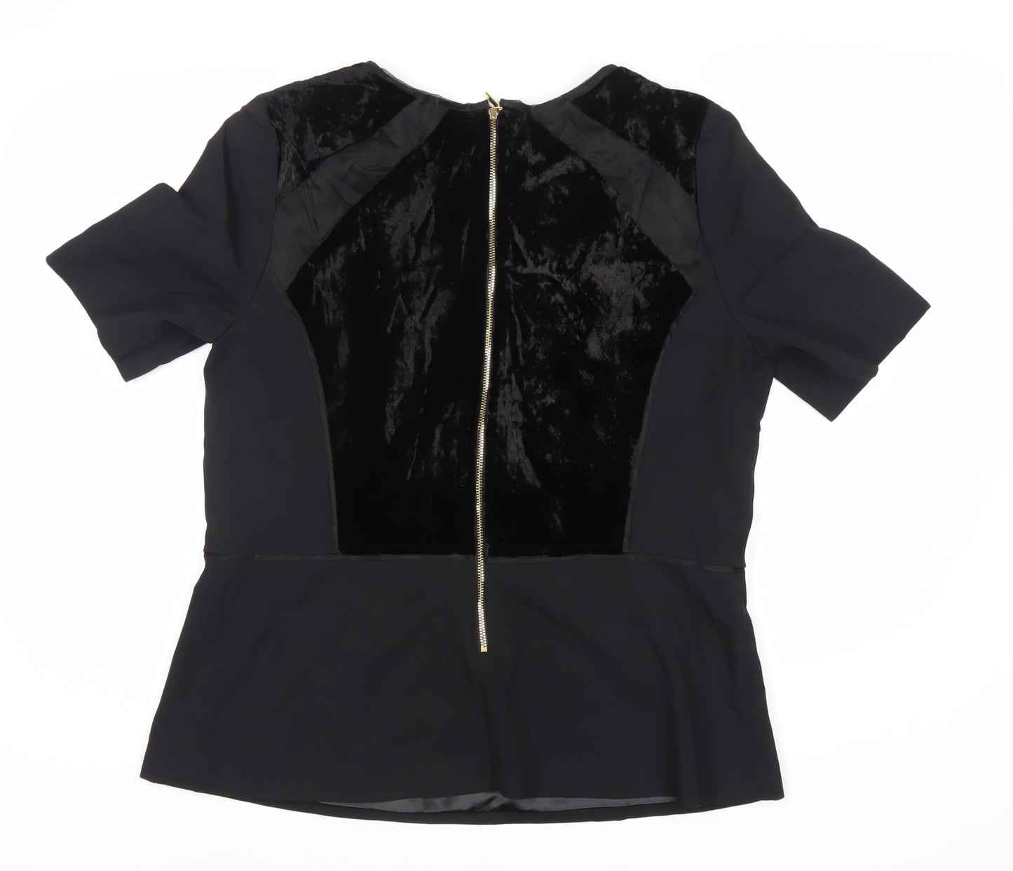 Marks and Spencer Black Women's Short Sleeve Top, Size 16
