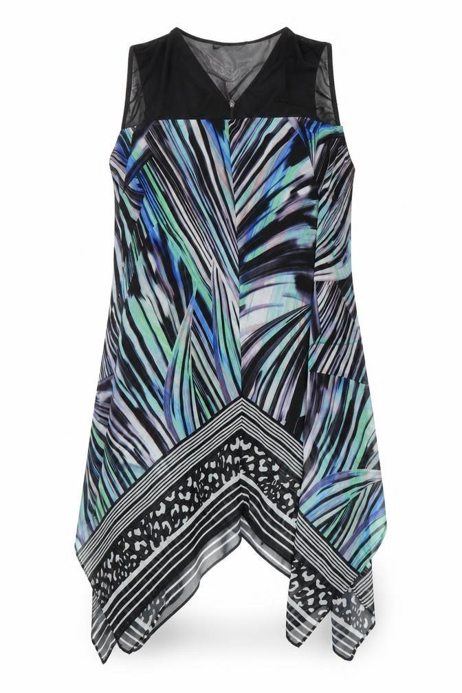 Front view of Roman Women's Multicoloured Sleeveless Top