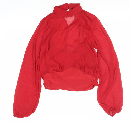 NEXT Women's Red High Neck Blouse Size 10