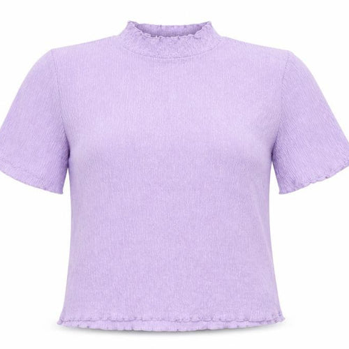 Marks and Spencer Purple Women's High Neck T-Shirt, Size 10