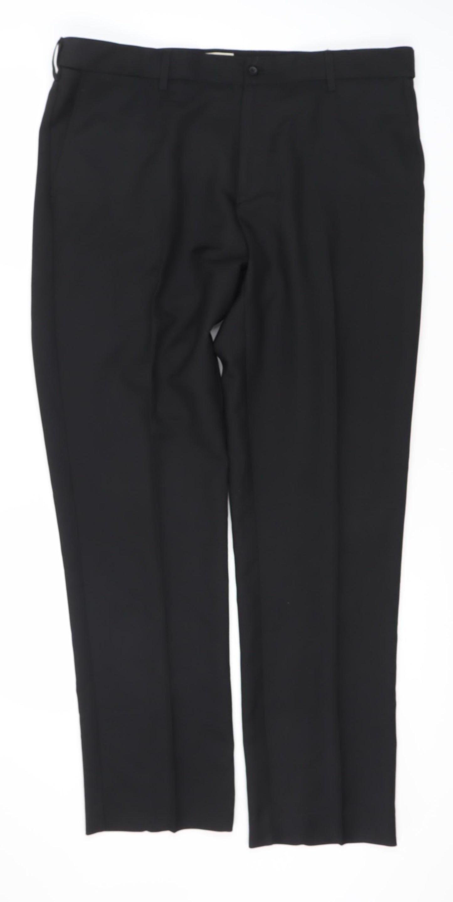 Farah Men's Black Classic Trousers, Size 38 - Workwear