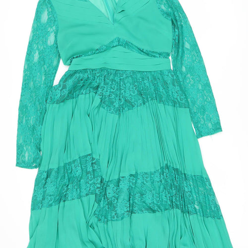 ASOS Women's Green Knee Length Dress UK 8