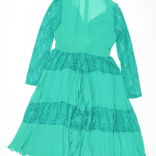 ASOS Women's Green Knee Length Dress UK 8