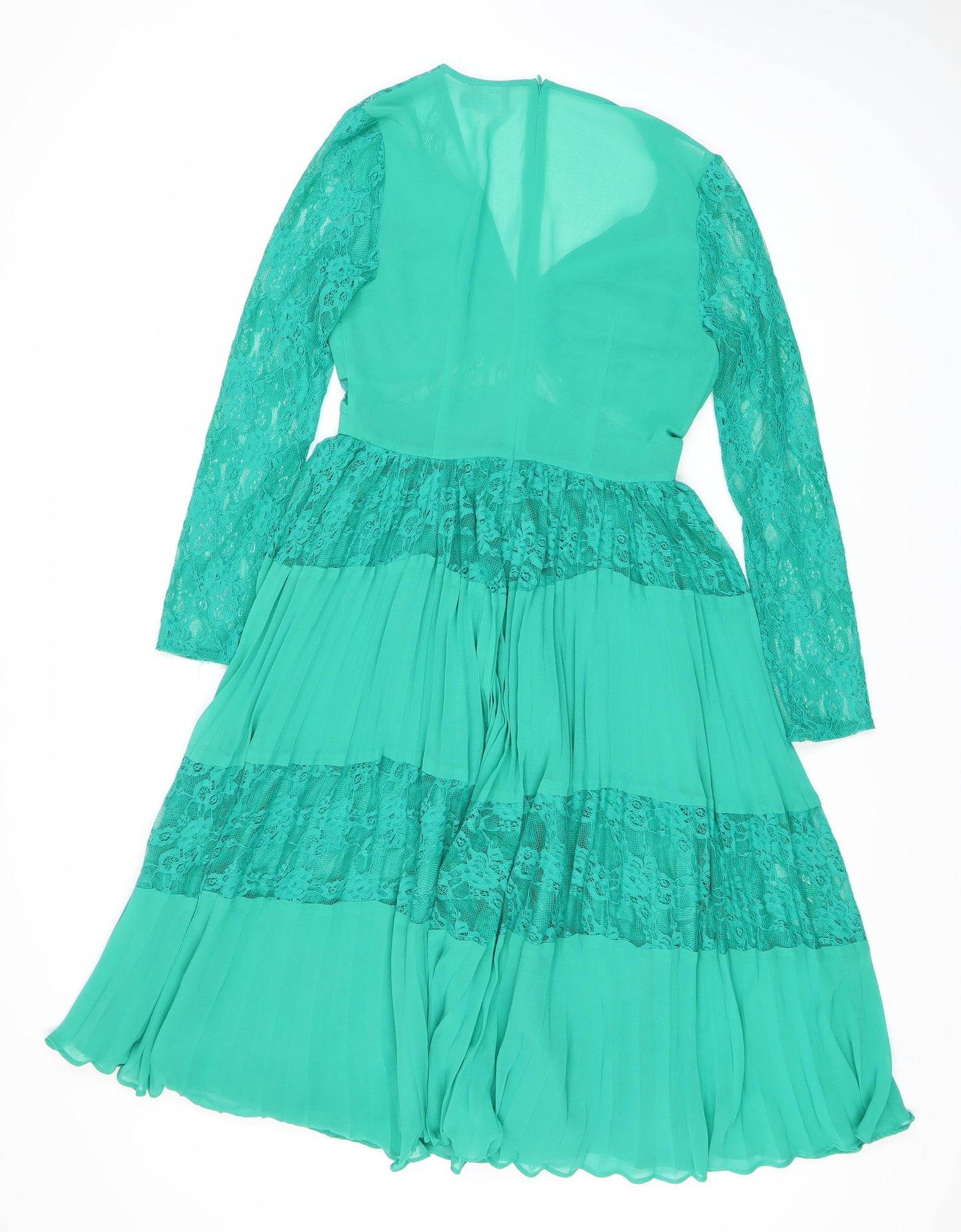ASOS Women's Green Knee Length Dress UK 8