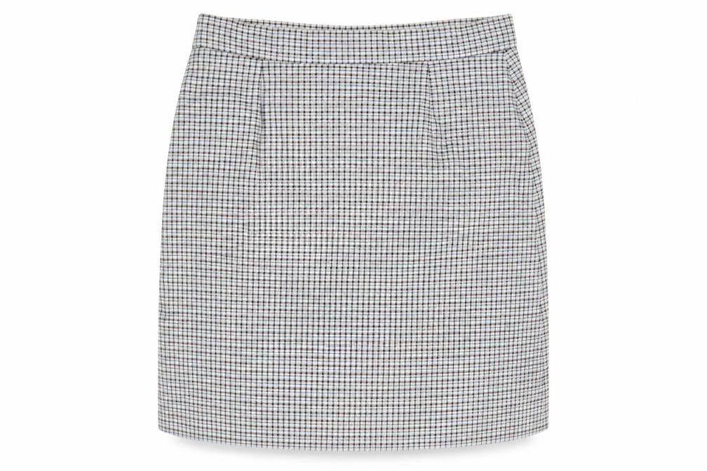 Front view of Marks & Spencer Women’s Multicoloured Check Skirt, size UK 14