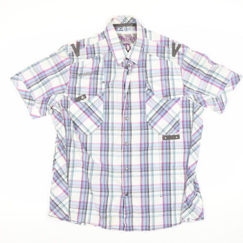 Tom Wolfe Men's Multicoloured Plaid Shirt, Size L