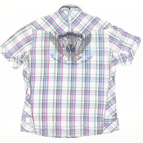 Tom Wolfe Men's Multicoloured Plaid Shirt, Size L