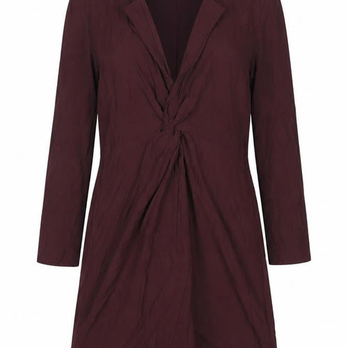 Zara Women Purple Collared Long Sleeve Dress, Size 8