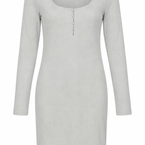 Zara Women Grey Sheath Dress, Long Sleeve Size 12