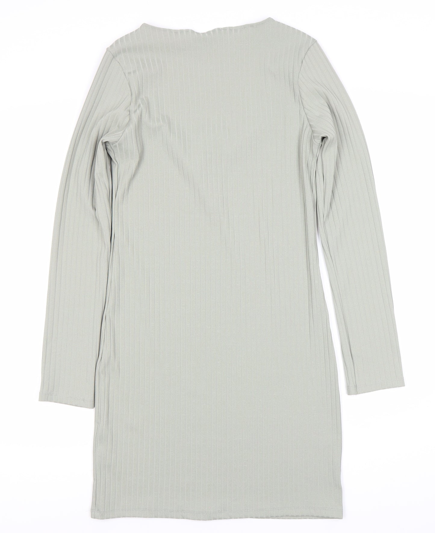 Zara Women Grey Sheath Dress, Long Sleeve Size 12