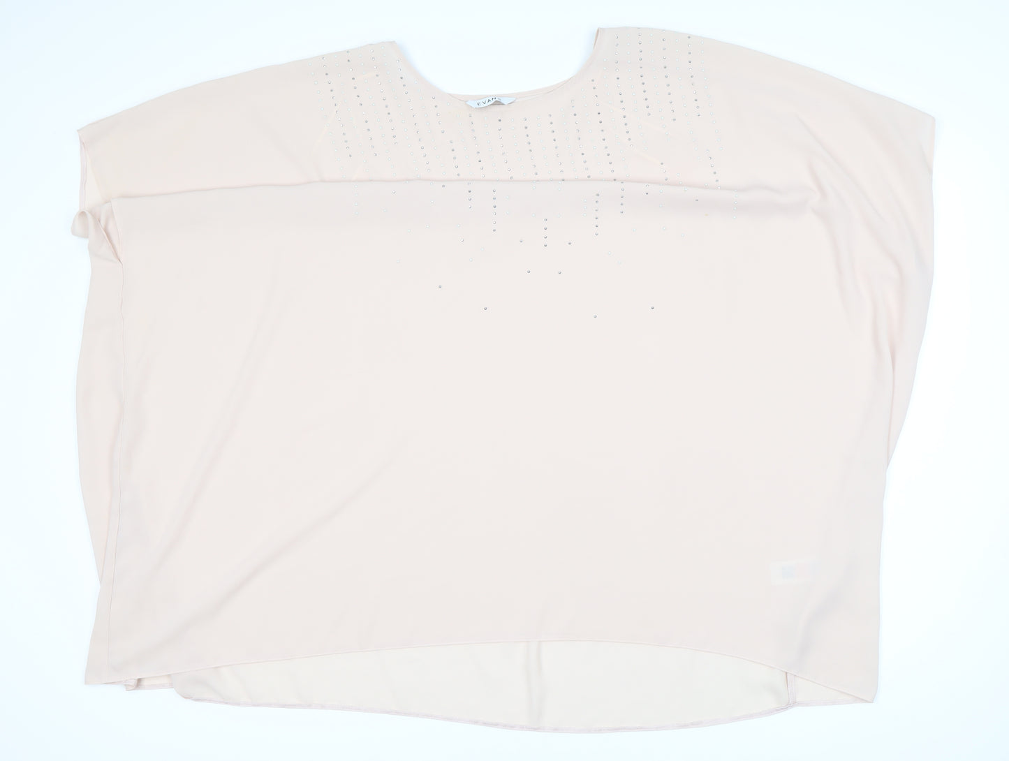 Evans Women's Beige Polyester Boat Neck Top