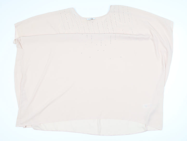 Evans Women's Beige Polyester Boat Neck Top