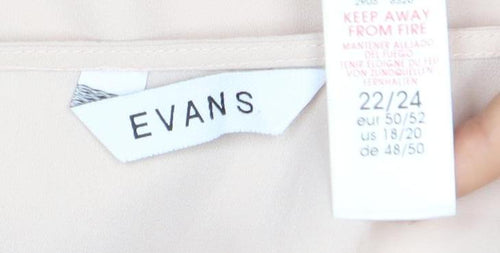 Evans Women's Beige Polyester Boat Neck Top