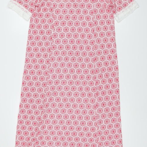 Pure Collection Women's Geometric Pink Dress Size 12