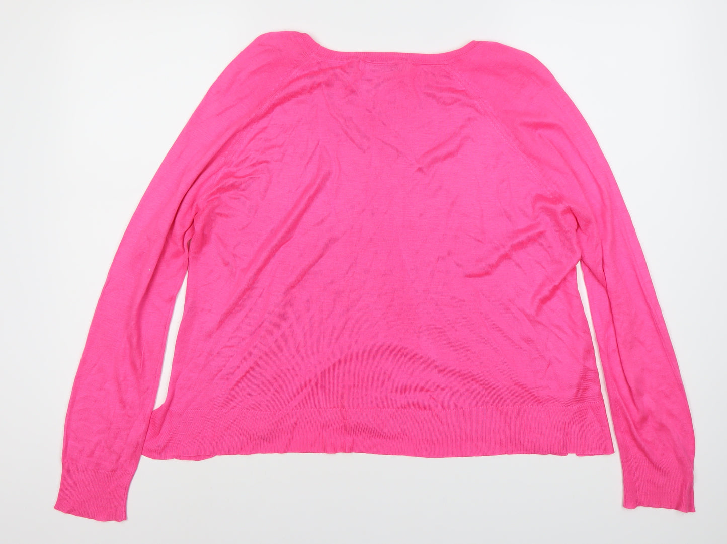 Zara Women Pink Round Neck Pullover Jumper Size L