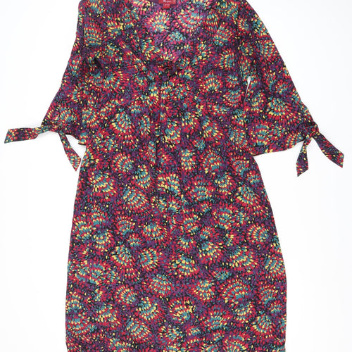 Monsoon Women's Multicoloured Wrap Dress Size 10