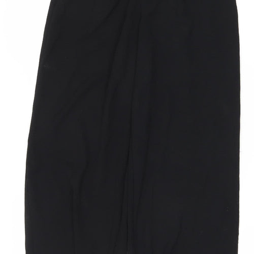 New Look Women's Black Trousers UK 8 Elastic Waist