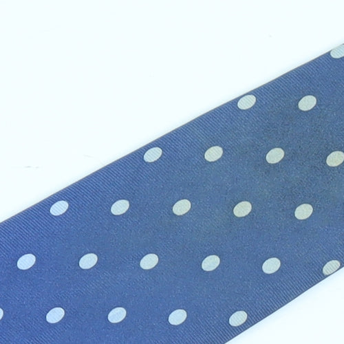 T.M.Lewin Men's Blue Silk Polka Dot Tie