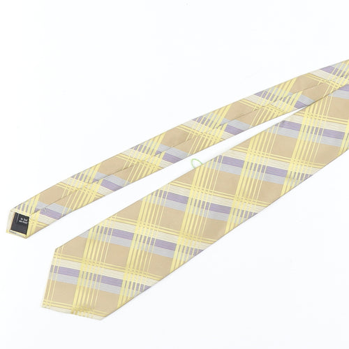 Ted Baker Men's Beige Check Silk Tie