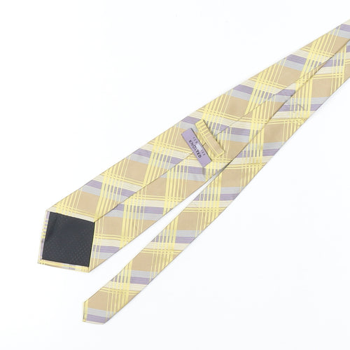 Ted Baker Men's Beige Check Silk Tie