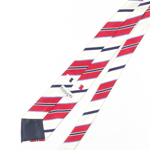 England Rugby Men's Red & Blue Striped Silk Tie