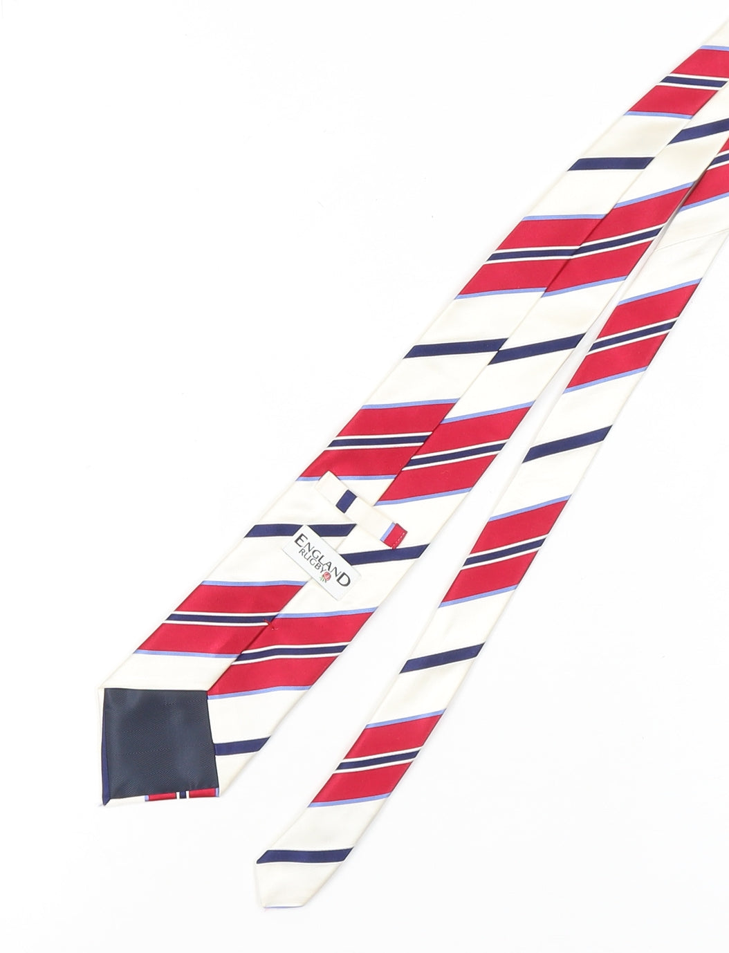 England Rugby Men's Red & Blue Striped Silk Tie