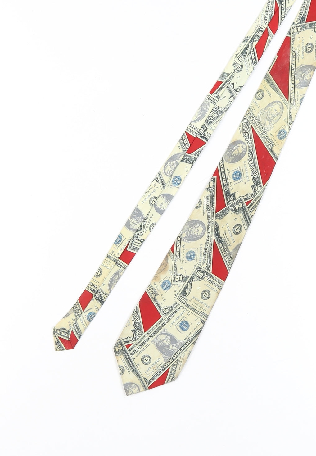 Rene Chagal Handmade Men's Money Print Silk Tie